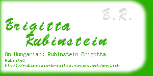 brigitta rubinstein business card